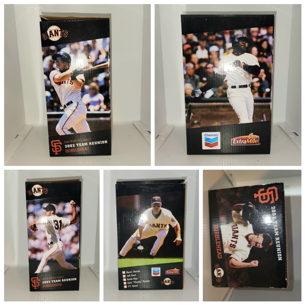 2002 SF Giants reunion SGA bobbleheads full set of 5.... new in the box